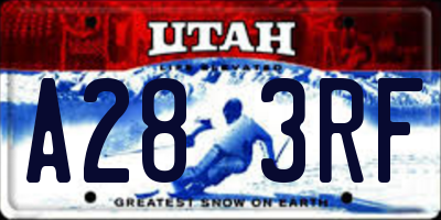 UT license plate A283RF