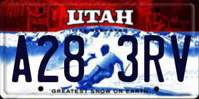 UT license plate A283RV