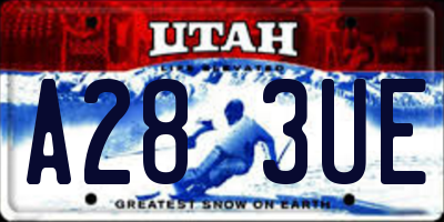 UT license plate A283UE