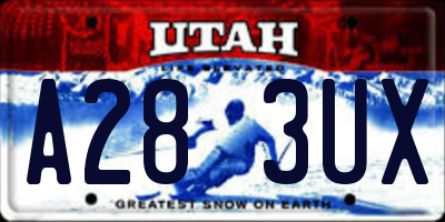 UT license plate A283UX
