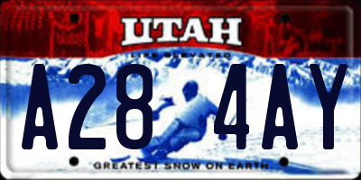UT license plate A284AY