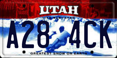 UT license plate A284CK