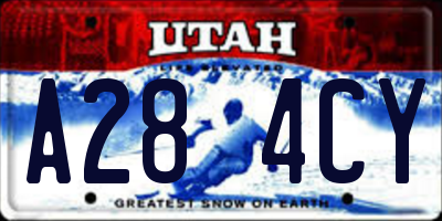 UT license plate A284CY