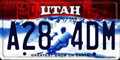 UT license plate A284DM