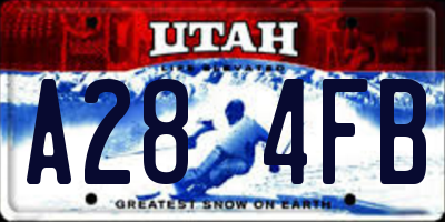 UT license plate A284FB