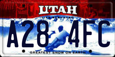 UT license plate A284FC
