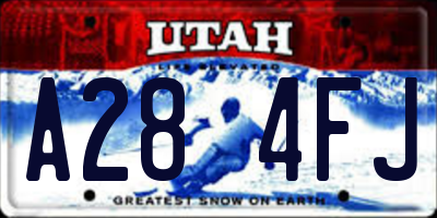 UT license plate A284FJ