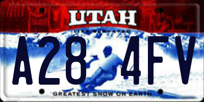 UT license plate A284FV
