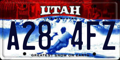UT license plate A284FZ