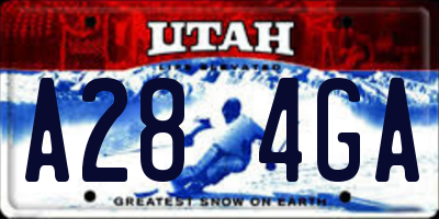 UT license plate A284GA