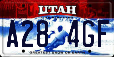 UT license plate A284GF