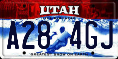 UT license plate A284GJ