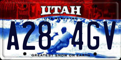 UT license plate A284GV