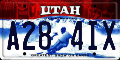 UT license plate A284IX