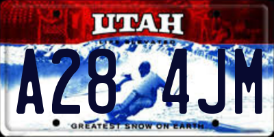 UT license plate A284JM