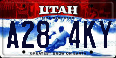 UT license plate A284KY