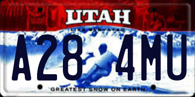 UT license plate A284MU
