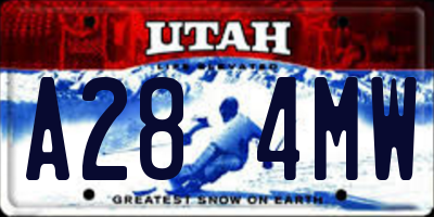 UT license plate A284MW