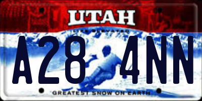 UT license plate A284NN
