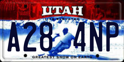 UT license plate A284NP