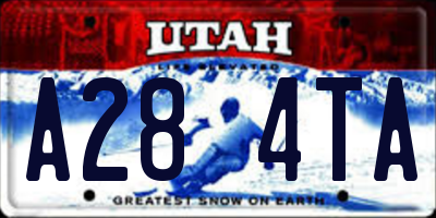 UT license plate A284TA