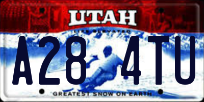 UT license plate A284TU