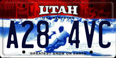 UT license plate A284VC