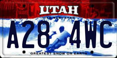 UT license plate A284WC