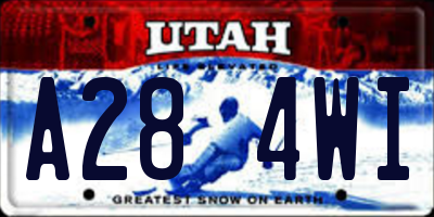 UT license plate A284WI