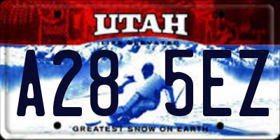 UT license plate A285EZ