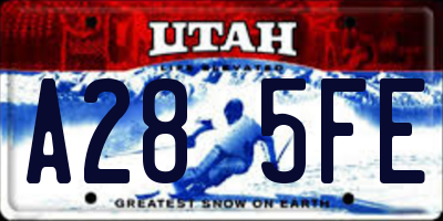UT license plate A285FE