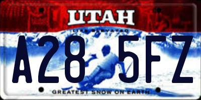 UT license plate A285FZ