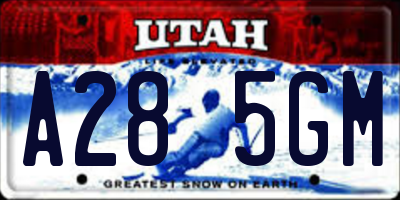 UT license plate A285GM