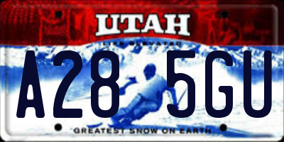 UT license plate A285GU