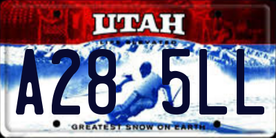 UT license plate A285LL