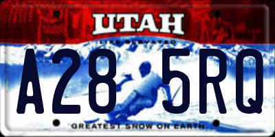 UT license plate A285RQ