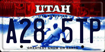 UT license plate A285TP