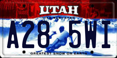 UT license plate A285WI