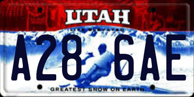 UT license plate A286AE