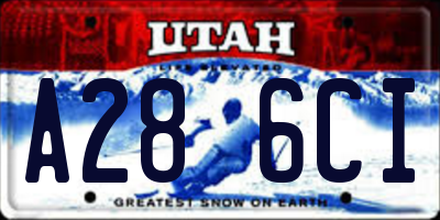 UT license plate A286CI