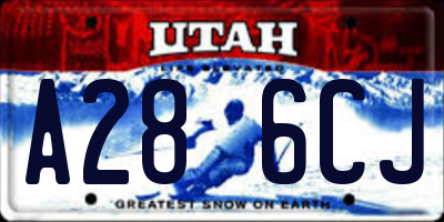 UT license plate A286CJ