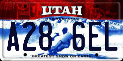 UT license plate A286EL