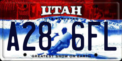 UT license plate A286FL