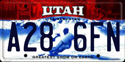 UT license plate A286FN