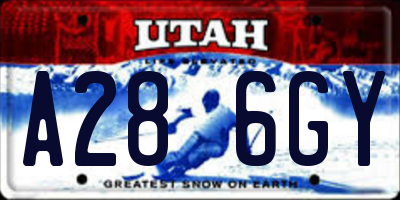 UT license plate A286GY