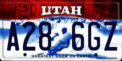 UT license plate A286GZ