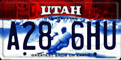 UT license plate A286HU