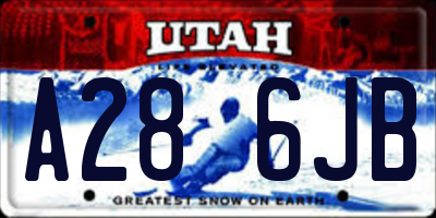 UT license plate A286JB