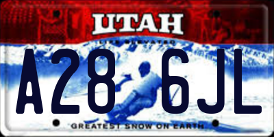 UT license plate A286JL
