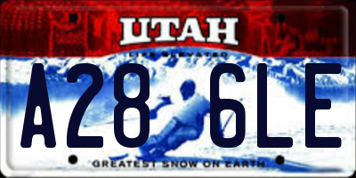 UT license plate A286LE
